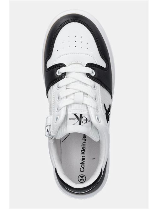 Sneakers bianca e nera CALVIN KLEIN | 82093NERO BIANCO